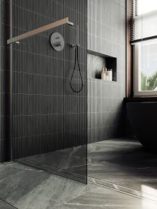 Душевая перегородка MaybahGlass MGD-729-5ш 79см хром матовый