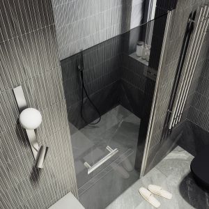 Душевая дверь MaybahGlass MGD-461-5 90см хром матовый/графит