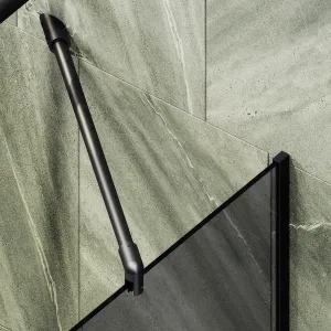 Шторка на ванну MaybahGlass MGV-82-6у 80см чёрный