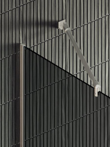 Душевая перегородка MaybahGlass MGD-729-5у 79см хром матовый