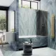 Шторка на ванну MaybahGlass MGV-78-3у 40см золото