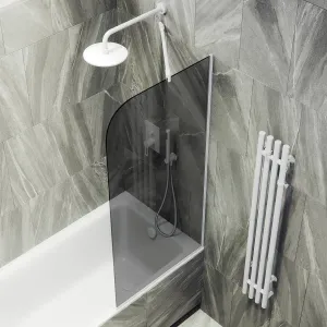 Шторка на ванну MaybahGlass MGV-82-1у 80см белый