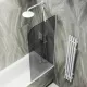 Шторка на ванну MaybahGlass MGV-82-1у 80см белый
