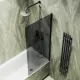 Шторка на ванну MaybahGlass MGV-78-6ш 40см чёрный