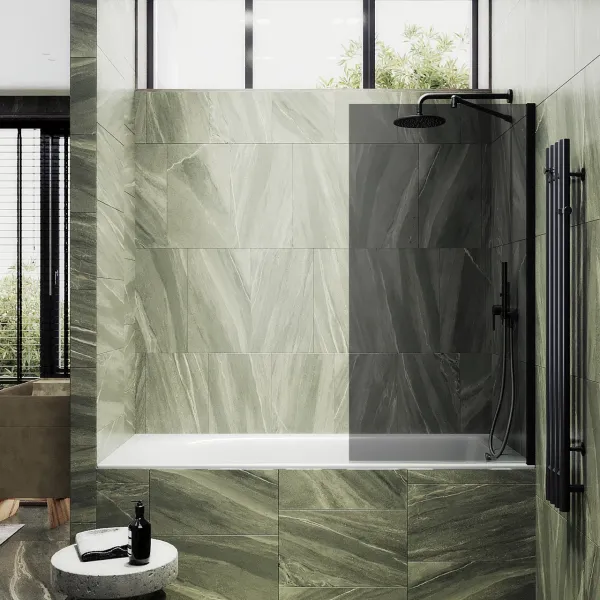 Шторка на ванну MaybahGlass MGV-252-6ш 30см чёрный