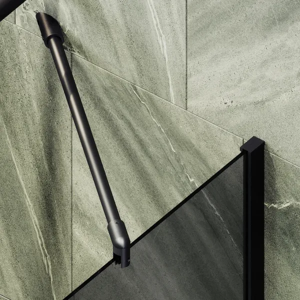 Шторка на ванну MaybahGlass MGV-252-6ш 30см чёрный