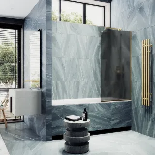 Шторка на ванну MaybahGlass MGV-153-3у 74см золото Шторка на ванну MaybahGlass MGV-153-3у 74см золото