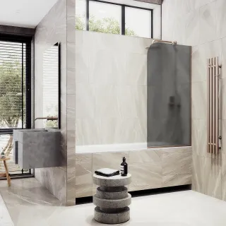 Шторка на ванну MaybahGlass MGV-251-2у 30см бронза