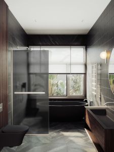 Душевая перегородка MaybahGlass MGD-730-5у 79см хром матовый