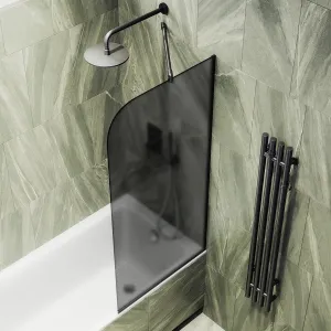 Шторка на ванну MaybahGlass MGV-88-6у 80см чёрный