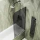 Шторка на ванну MaybahGlass MGV-88-6у 80см чёрный