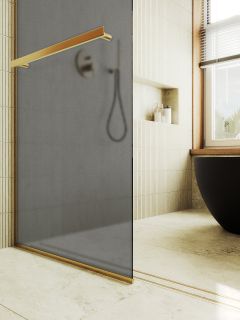 Душевая перегородка MaybahGlass MGD-730-3у 79см золото Душевая перегородка MaybahGlass MGD-730-3у 79см золото