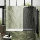 Шторка на ванну MaybahGlass MGV-129-6у 34см чёрный