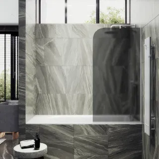 Шторка на ванну MaybahGlass MGV-153-1у 74см белый Шторка на ванну MaybahGlass MGV-153-1у 74см белый