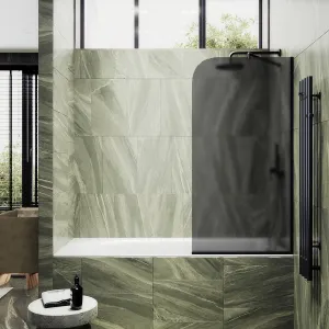 Шторка на ванну MaybahGlass MGV-88-6у 80см чёрный