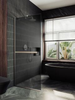 Душевая перегородка MaybahGlass MGD-730-5у 79см хром матовый Душевая перегородка MaybahGlass MGD-730-5у 79см хром матовый