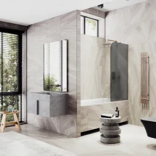 Шторка на ванну MaybahGlass MGV-153-2у 74см бронза Шторка на ванну MaybahGlass MGV-153-2у 74см бронза