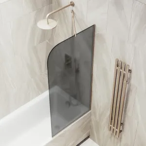 Шторка на ванну MaybahGlass MGV-88-2у 80см бронза