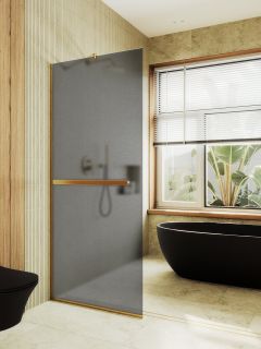 Душевая перегородка MaybahGlass MGD-730-3у 79см золото Душевая перегородка MaybahGlass MGD-730-3у 79см золото