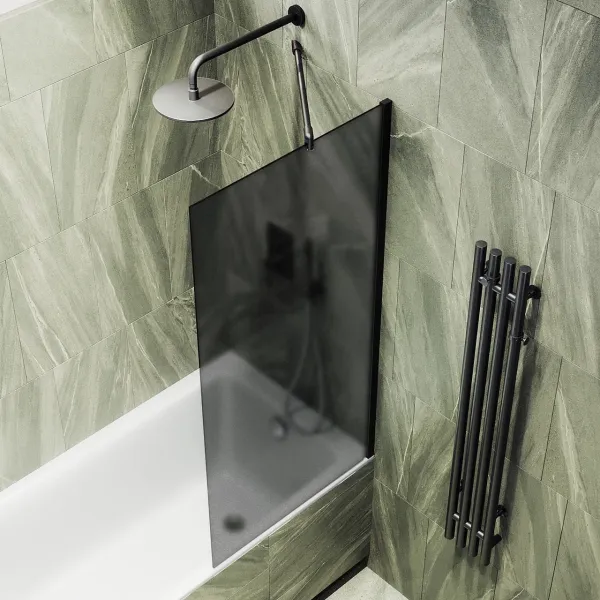 Шторка на ванну MaybahGlass MGV-251-6ш 30см чёрный