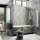 Шторка на ванну MaybahGlass MGV-137-1у 54см белый