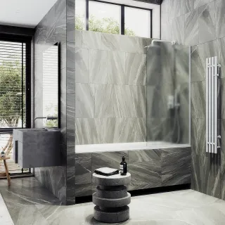 Шторка на ванну MaybahGlass MGV-149-1у 74см белый