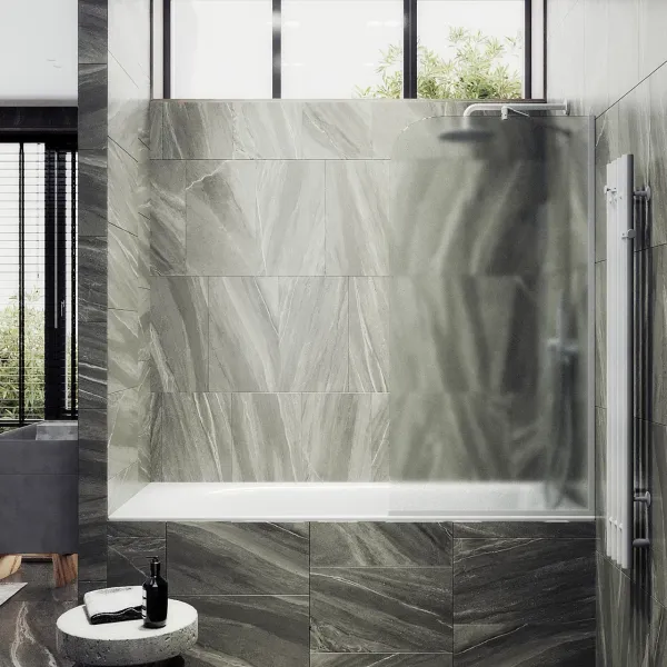 Шторка на ванну MaybahGlass MGV-130-1у 34см белый
