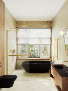 Душевая перегородка MaybahGlass MGD-731-3ш 79см золото