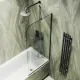Шторка на ванну MaybahGlass MGV-94-6у 80см чёрный