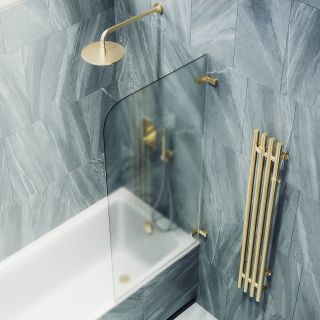 Шторка на ванну MaybahGlass MGV-649-3 40см золото Шторка на ванну MaybahGlass MGV-649-3 40см золото