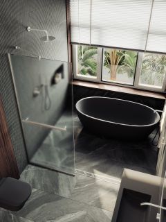 Душевая перегородка MaybahGlass MGD-731-5у 79см хром матовый Душевая перегородка MaybahGlass MGD-731-5у 79см хром матовый