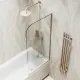 Шторка на ванну MaybahGlass MGV-94-2у 80см бронза