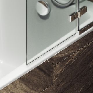 Шторка на ванну MaybahGlass MGV-920-4 99см хром глянцевый Шторка на ванну MaybahGlass MGV-920-4 99см хром глянцевый
