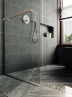 Душевая перегородка MaybahGlass MGD-731-5у 79см хром матовый Душевая перегородка MaybahGlass MGD-731-5у 79см хром матовый