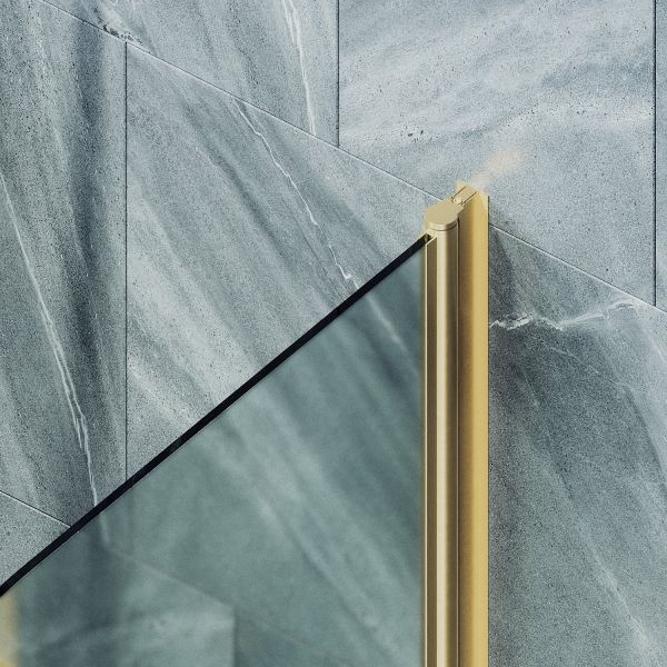 Шторка на ванну MaybahGlass MGV-793-3 80см золото