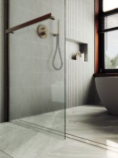 Душевая перегородка MaybahGlass MGD-731-2ш 79см бронза Душевая перегородка MaybahGlass MGD-731-2ш 79см бронза