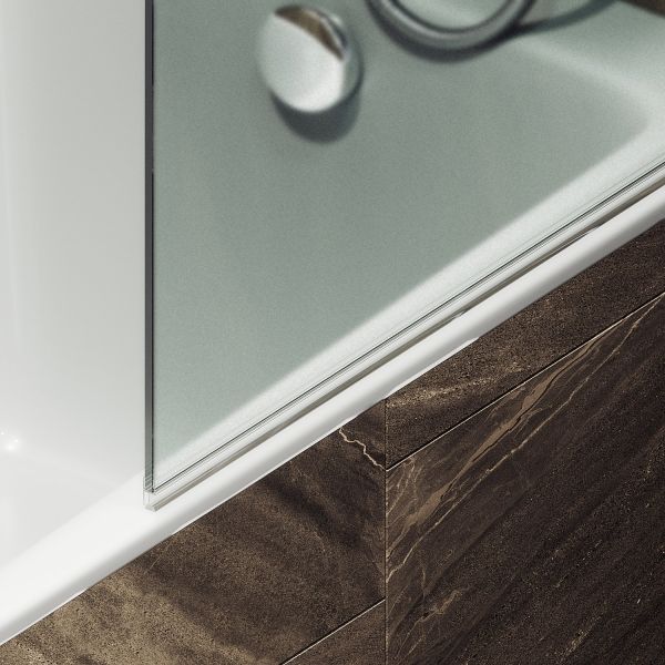 Шторка на ванну MaybahGlass MGV-793-5 80см хром матовый