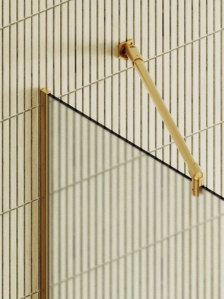 Душевая перегородка MaybahGlass MGD-731-3у 79см золото