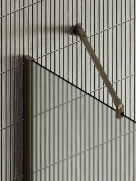 Душевая перегородка MaybahGlass MGD-731-2ш 79см бронза