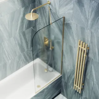 Шторка на ванну MaybahGlass MGV-93-3у 70см золото Шторка на ванну MaybahGlass MGV-93-3у 70см золото