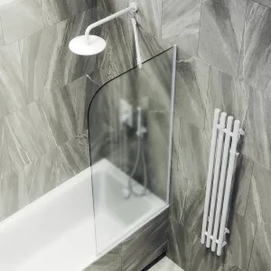Шторка на ванну MaybahGlass MGV-94-1у 80см белый