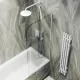 Шторка на ванну MaybahGlass MGV-94-1у 80см белый