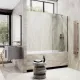 Шторка на ванну MaybahGlass MGV-61-2ш 50см бронза