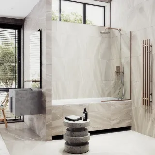 Шторка на ванну MaybahGlass MGV-63-2у 70см бронза Шторка на ванну MaybahGlass MGV-63-2у 70см бронза