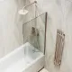 Шторка на ванну MaybahGlass MGV-61-2ш 50см бронза
