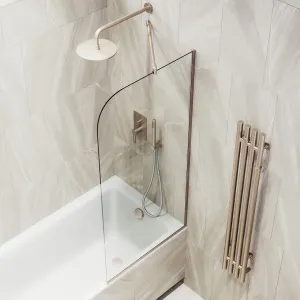 Шторка на ванну MaybahGlass MGV-64-2у 80см бронза