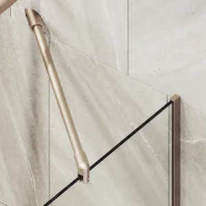 Шторка на ванну MaybahGlass MGV-64-2у 80см бронза