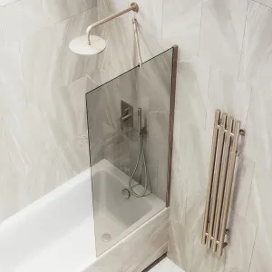 Шторка на ванну MaybahGlass MGV-66-2ш 40см бронза