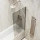 Шторка на ванну MaybahGlass MGV-67-2ш 50см бронза