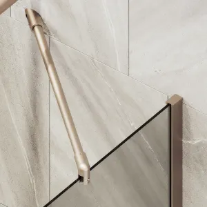Шторка на ванну MaybahGlass MGV-250-2ш 30см бронза